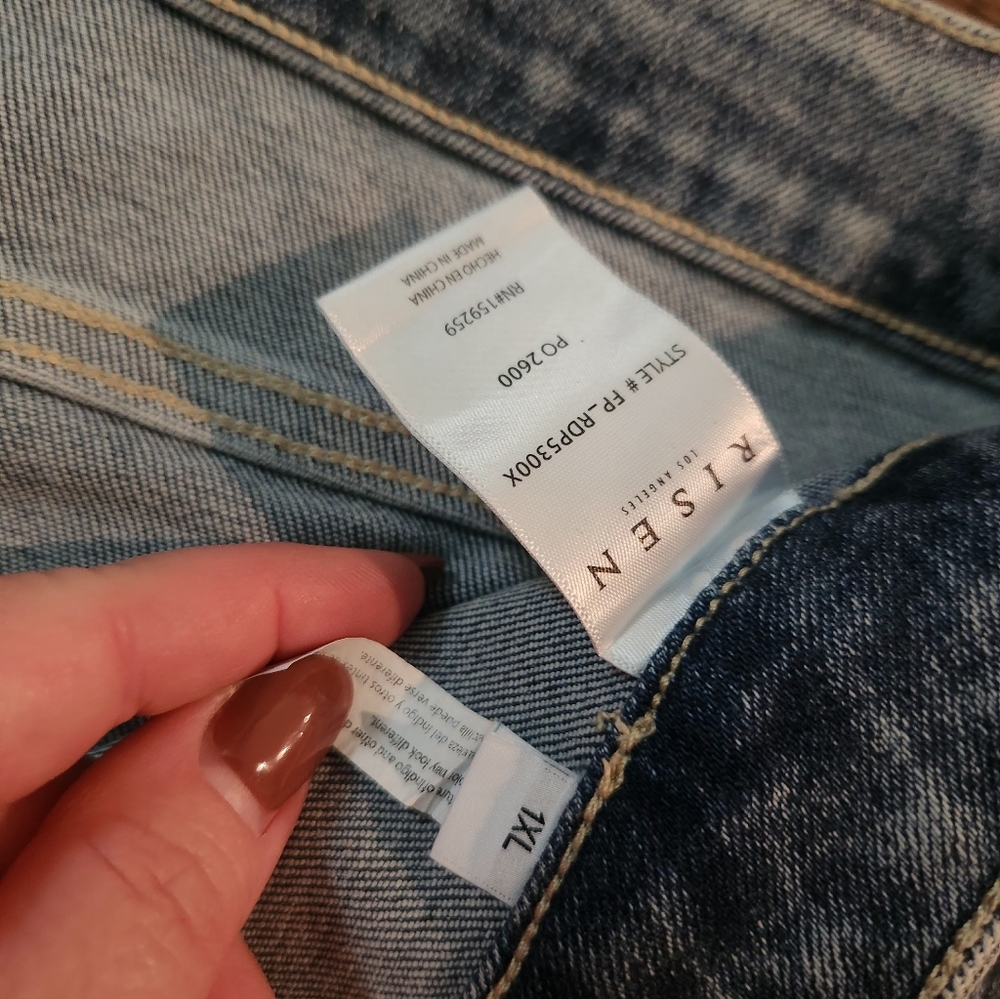 Risen Jeans Casual Blue Cargo Jeans - Picture 3 of 5